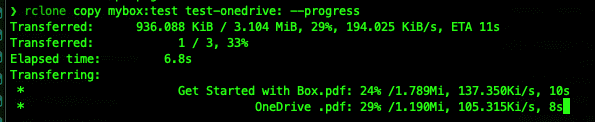 Executing migration from Box to Google Drive with Rclone