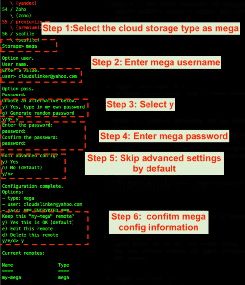 Setting Up Rclone for MEGA