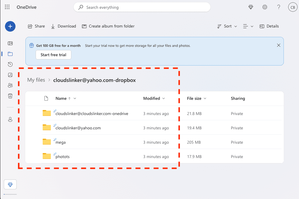 Transfer completion in Cloudslinker