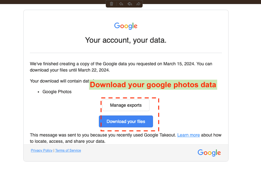 Download google photos